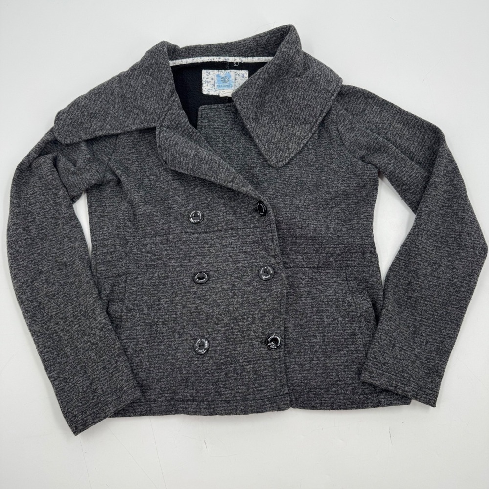 Element Women's Grey Double Breasted Peacoat Jacket Size Medium